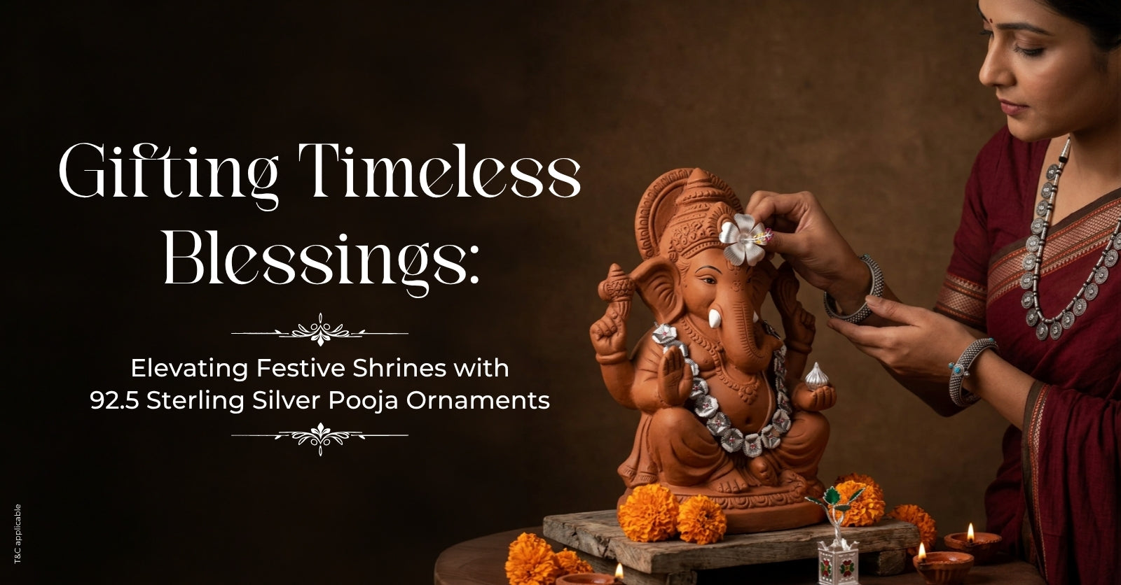 Gifting Timeless Blessings: Elevating Festive Shrines with 92.5 Sterling Silver Pooja Ornaments