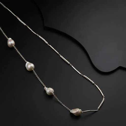 1st Anniversary Gift for Wife - Silver + White Pearl No Name, Just Poem