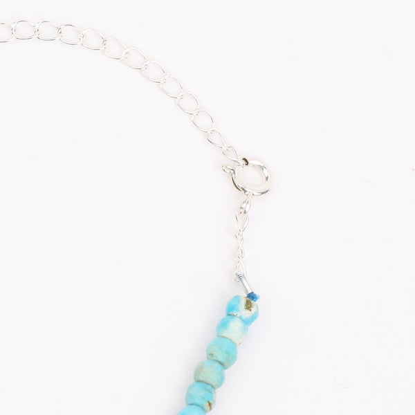 Circle Y Necklace with Blue Firoza (Project Handmade)