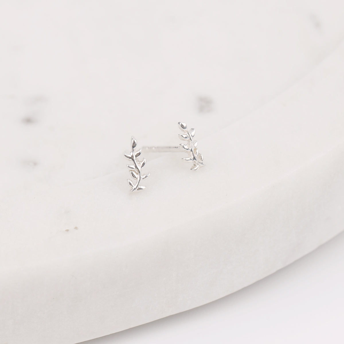 Dainty Leaf Studs | 92.5 Silver