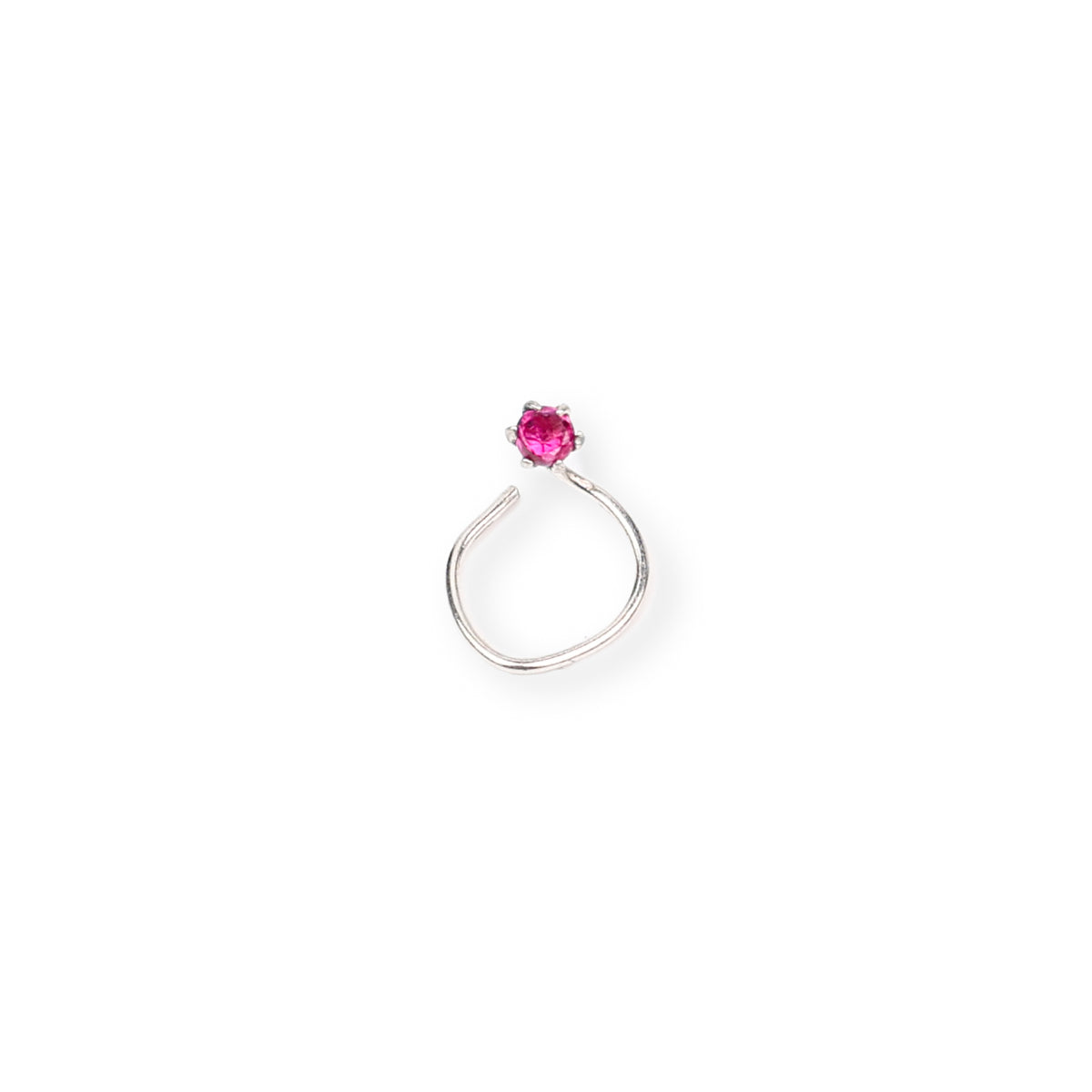 Tiny Pink CZ Nose Pin (Pierced)