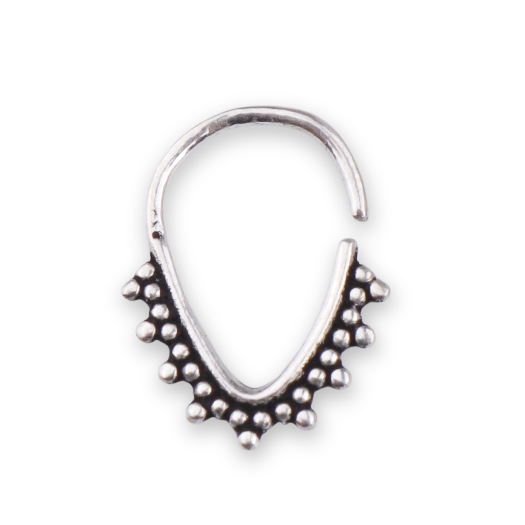 Oxidised Pyramid Septum Cum Nose Ring (Pierced)