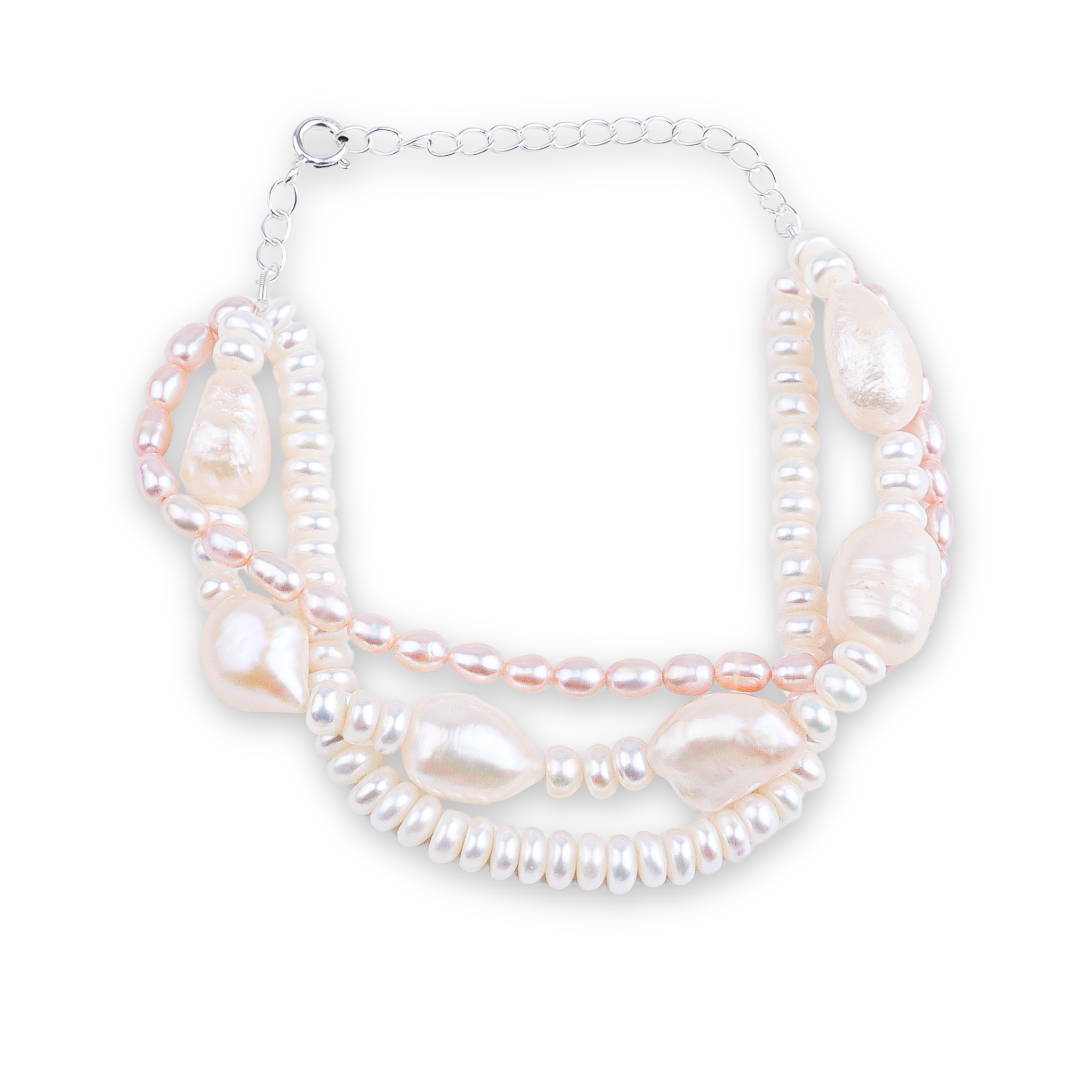 Rice Pearl & Freshwater Pearl Bracelet