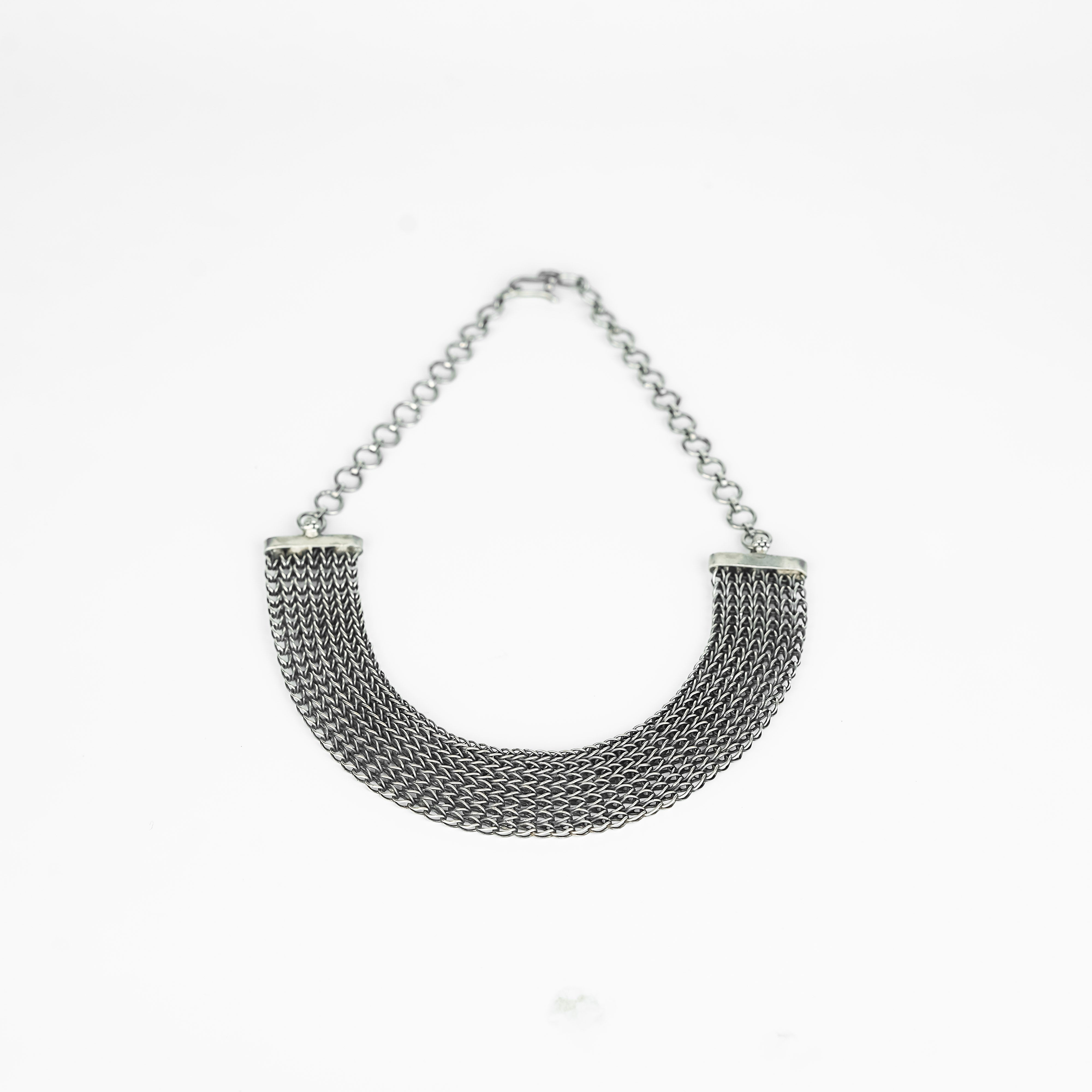 Silver Oxidized Choker