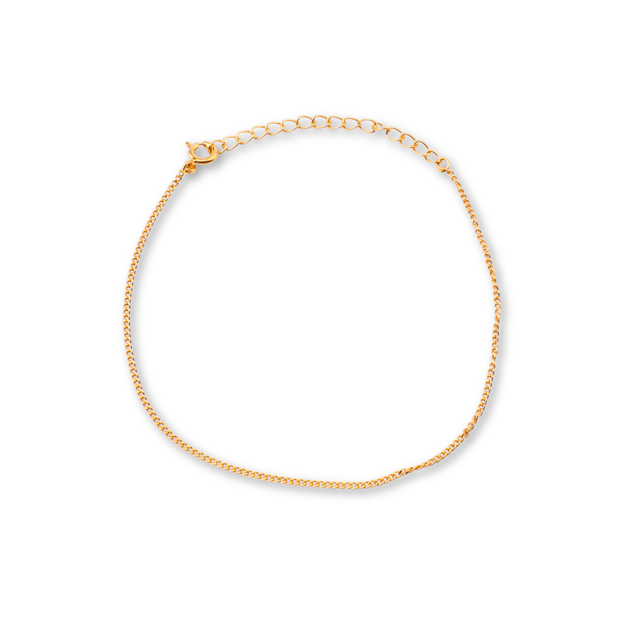 Gold chain bracelet with adjustable clasp