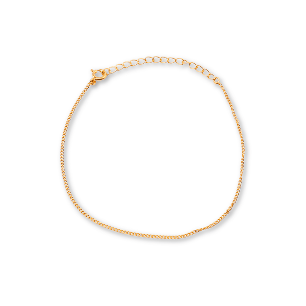 Gold chain bracelet with adjustable clasp