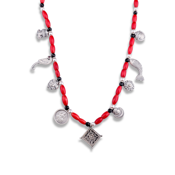 Silver Multicharm Saaj (Made to Order)