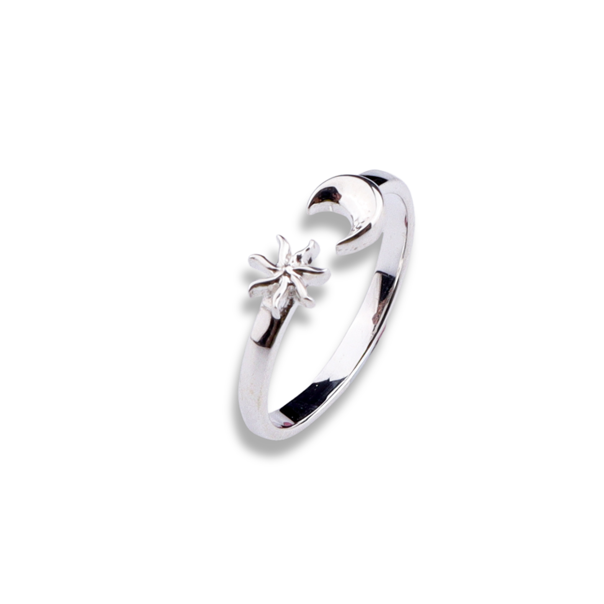 Sun & Moon Silver Tiny Ring