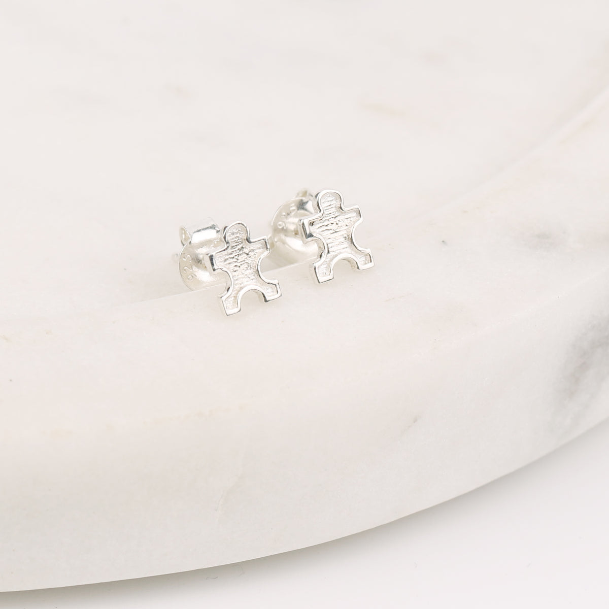 Jigsaw Puzzle Stud | 92.5 Sterling Silver