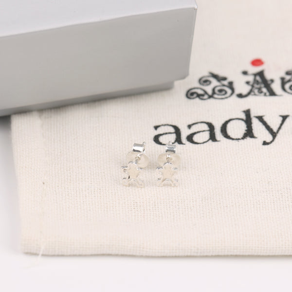 Jigsaw Puzzle Stud | 92.5 Sterling Silver