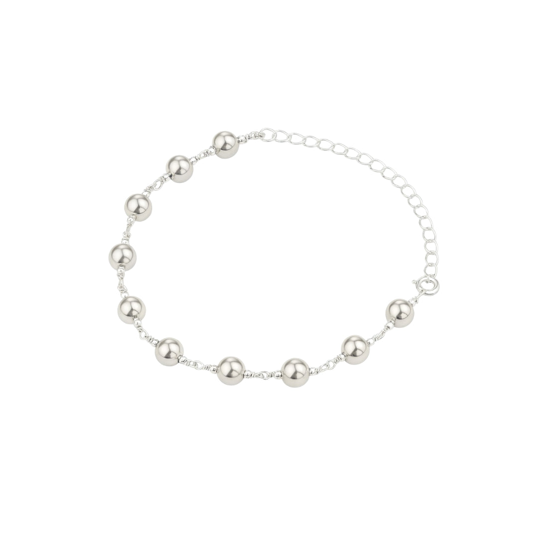 Classic Silver Bead Ganthan Bracelet
