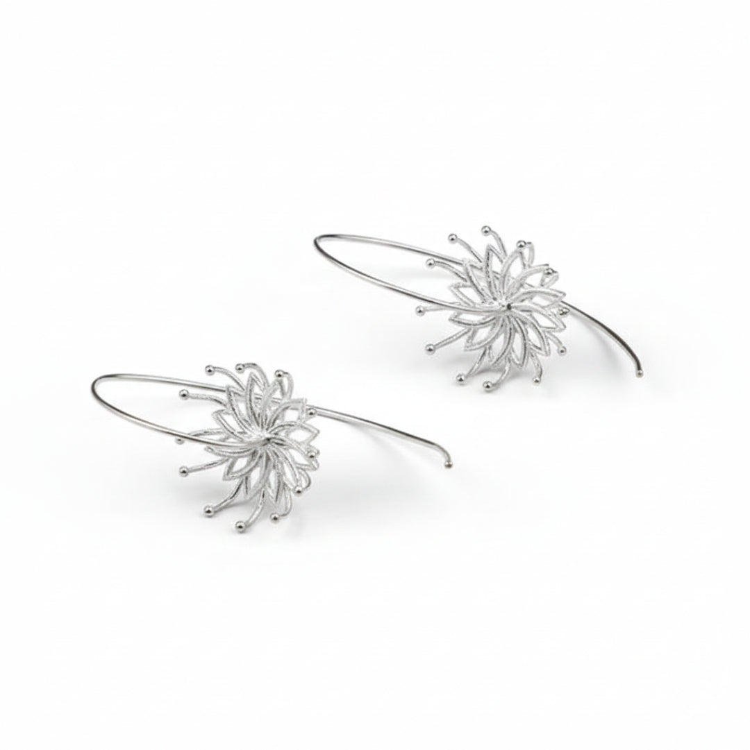 Bramhakamal Flower Earrings jewelry