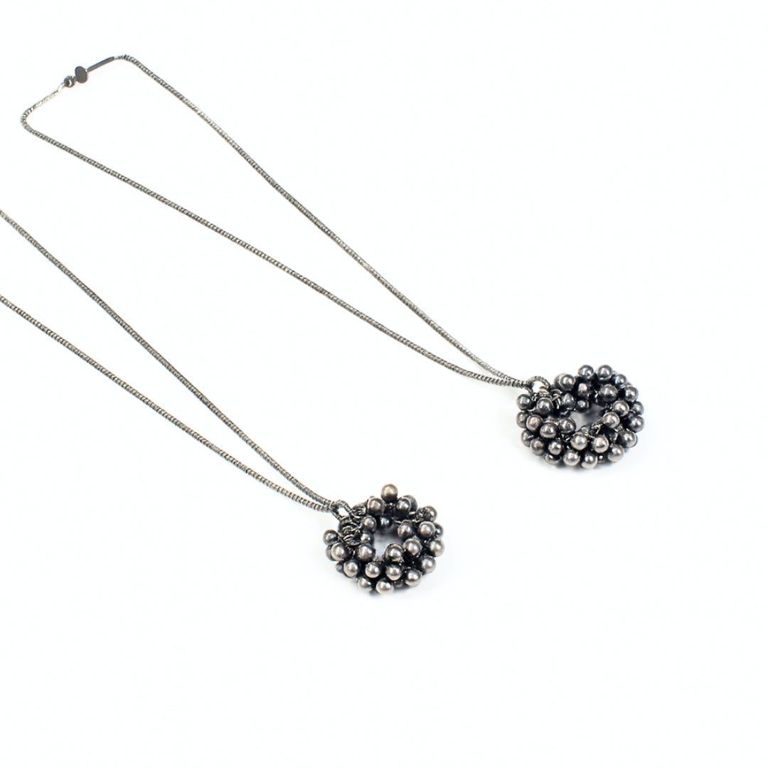 Kashmir Dejhoor Earring : Ghugroo , Oxidized silver finish