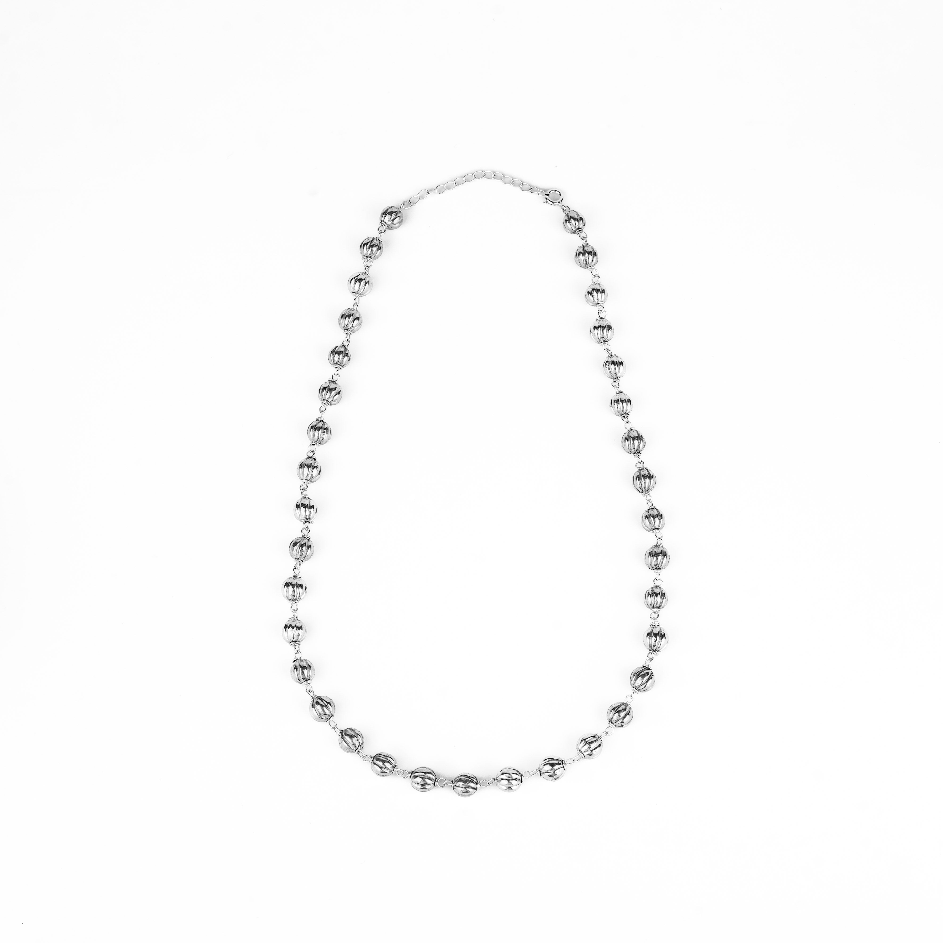 Silver Bead Ganthan Necklaces