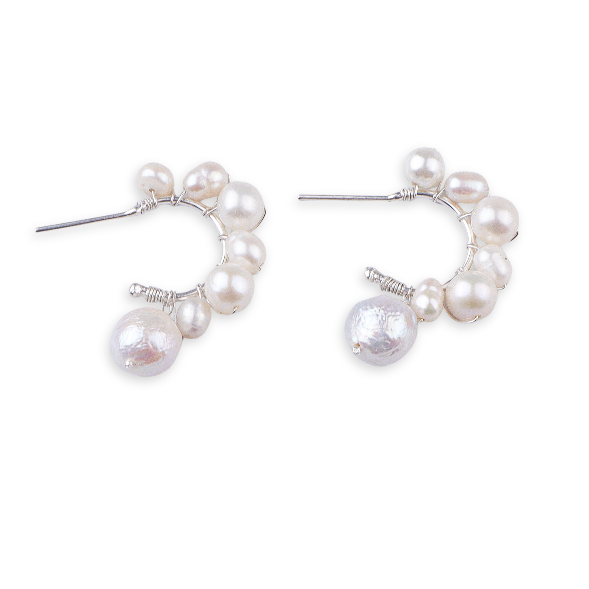 Baroque & Freshwater Pearl Hoops (Project Handmade)