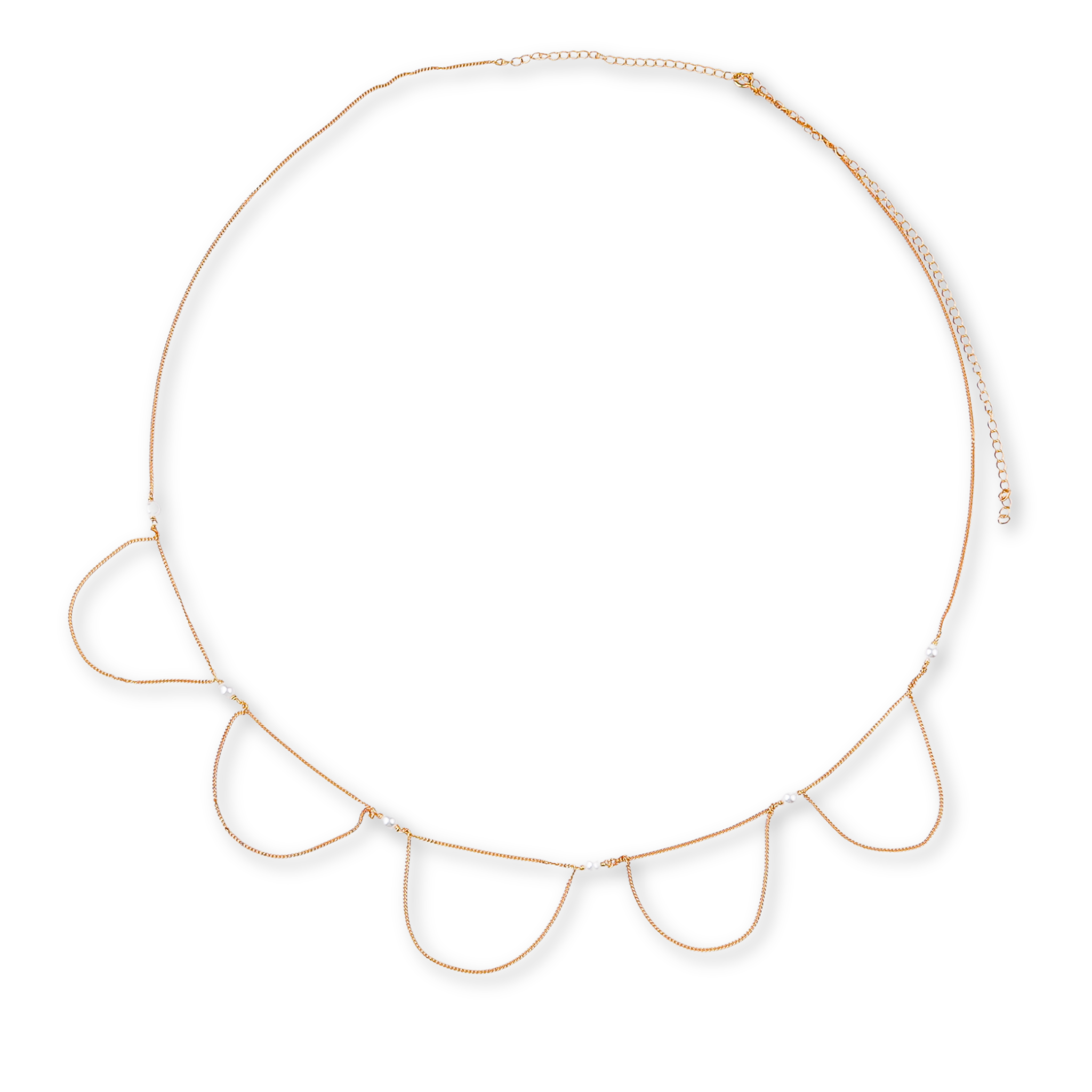 Waist Chain / Kamar Bandh with Pearl (Jhalar) | 22K Gold-Plated