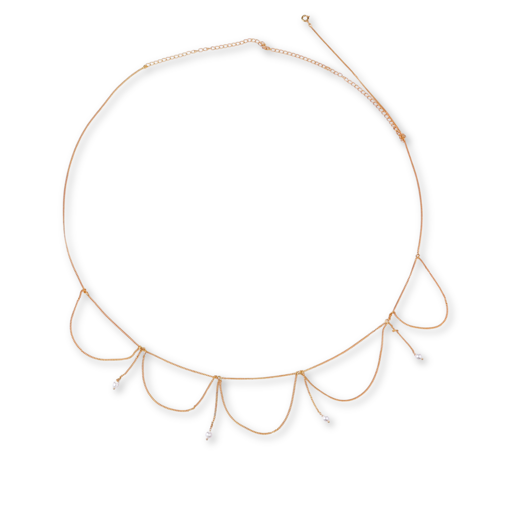 Waist Chain / Kamar Bandh with Pearl (Jhalar) | 22K Gold-Plated