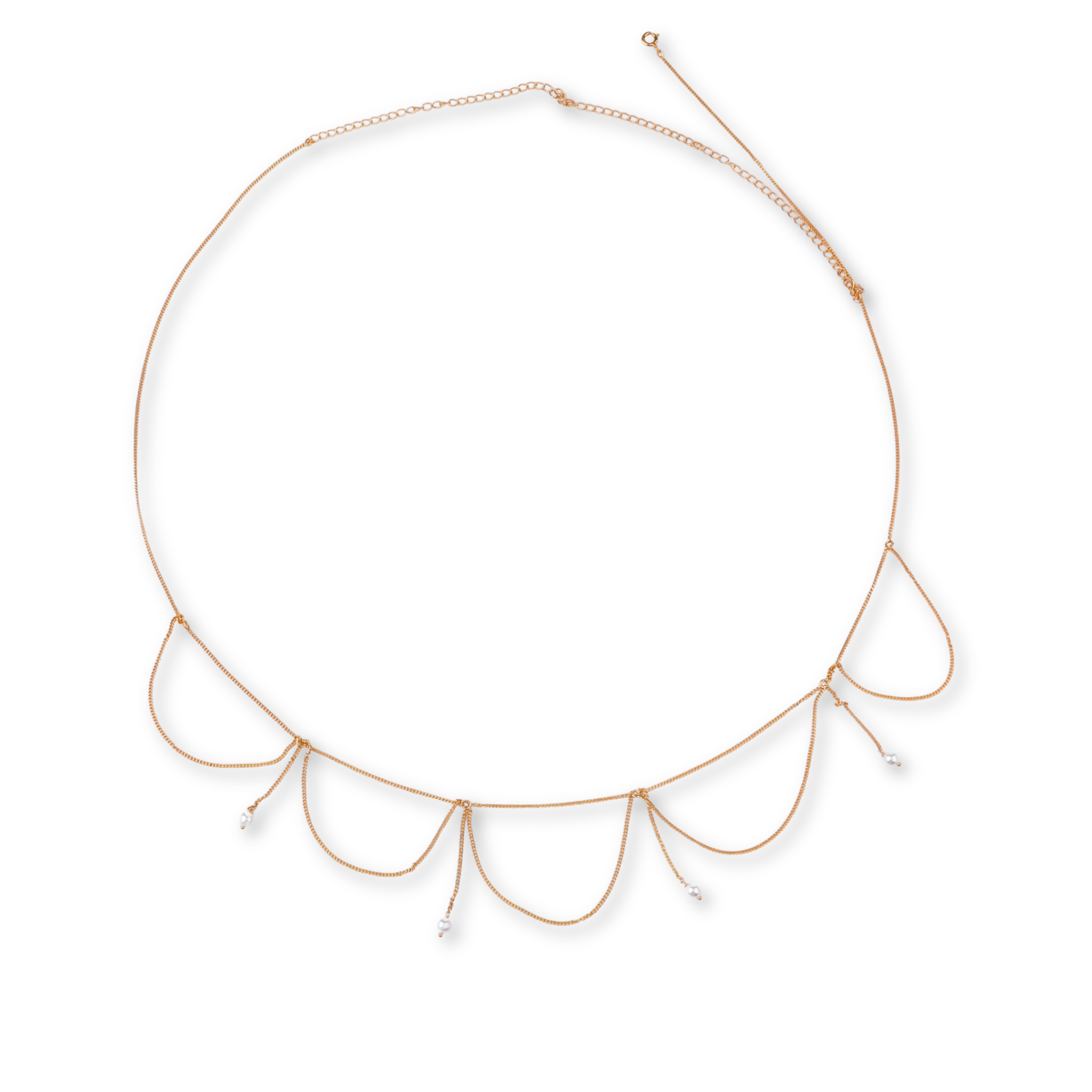 Gold chain with pearl pendant for jewelry