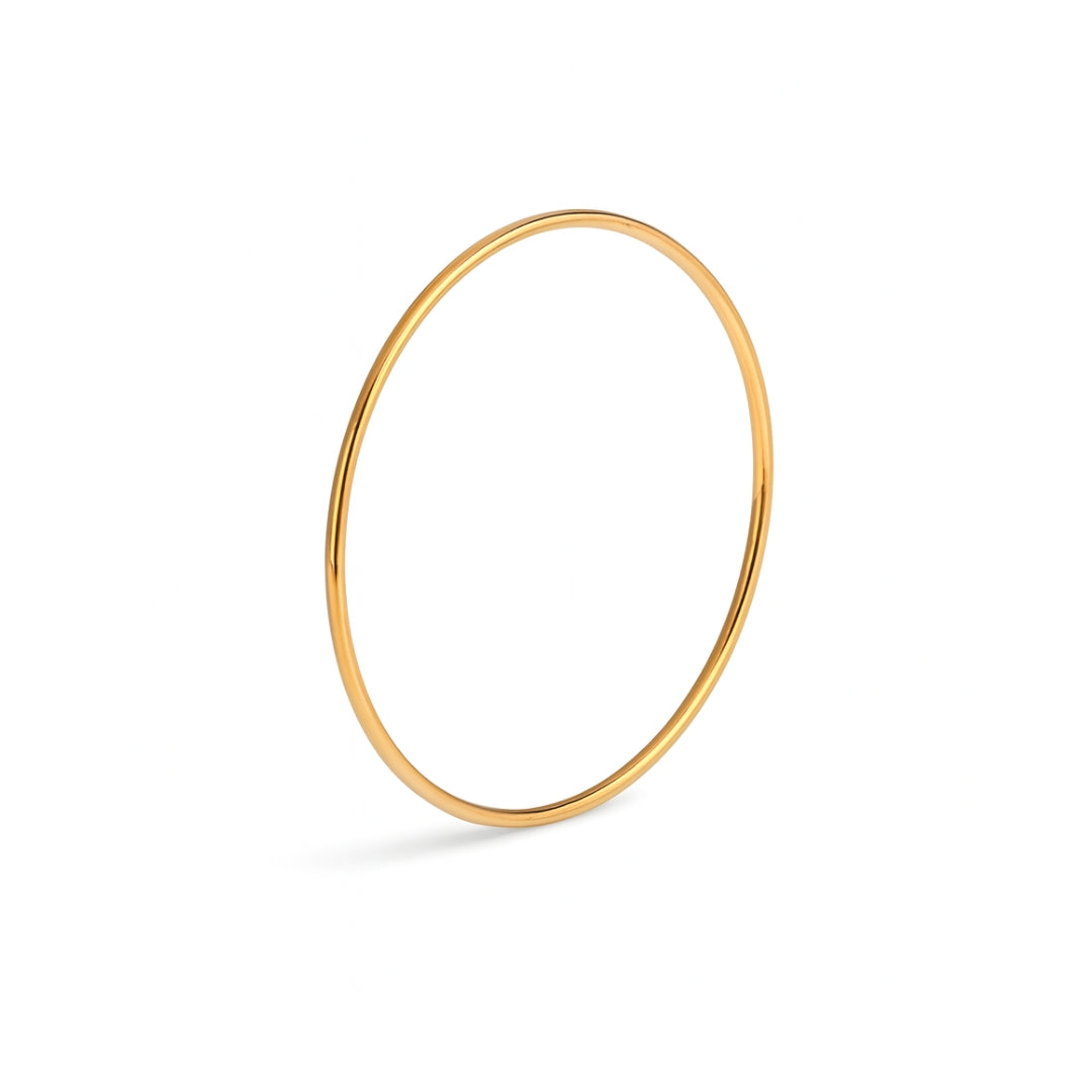 Plain Silver Bangle | 92.5 Silver | 22K Gold Plated