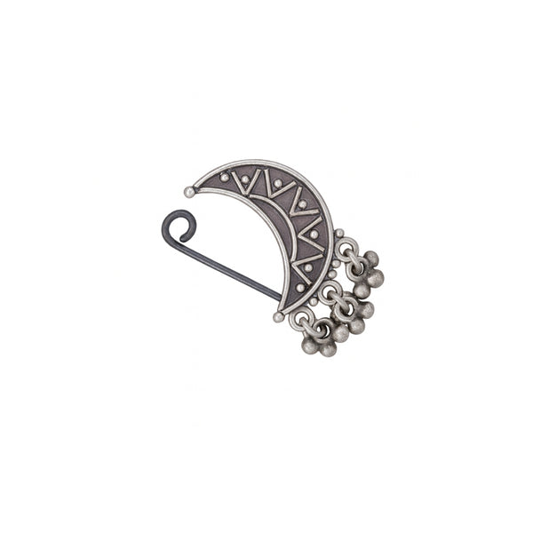 Silver Chandrakor Ghungroo Nath (Left, Clip on)