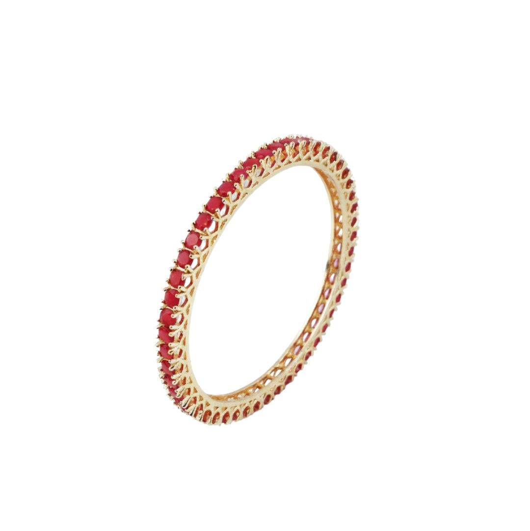 22K Gold-Plated Fashion Bangle (Single) front view featuring an elegant design and premium 22K gold-plated finish
