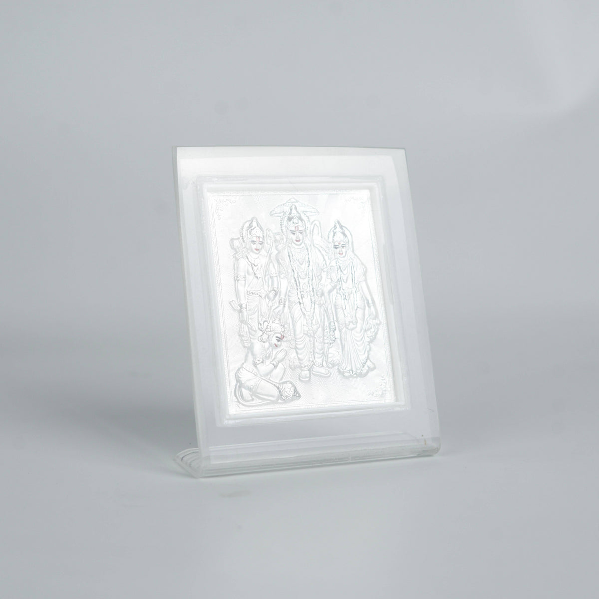 Sterling silver Ram Lakshman Sita frame with purity certificate