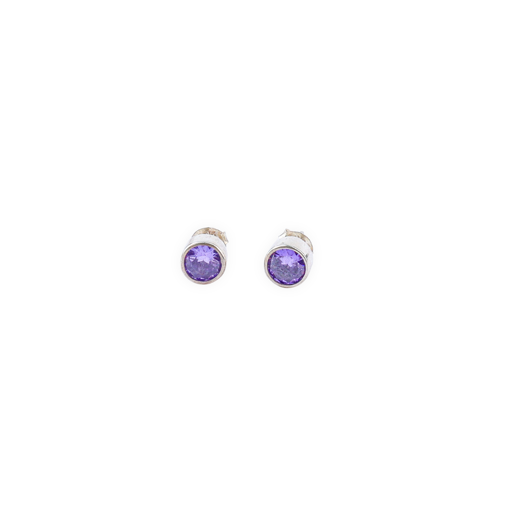 Lavender CZ Stone Studs
