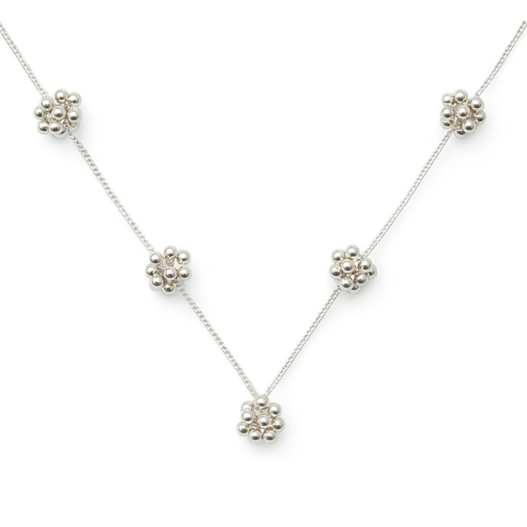 Silver ghungroo short chain in 92.5 sterling silver