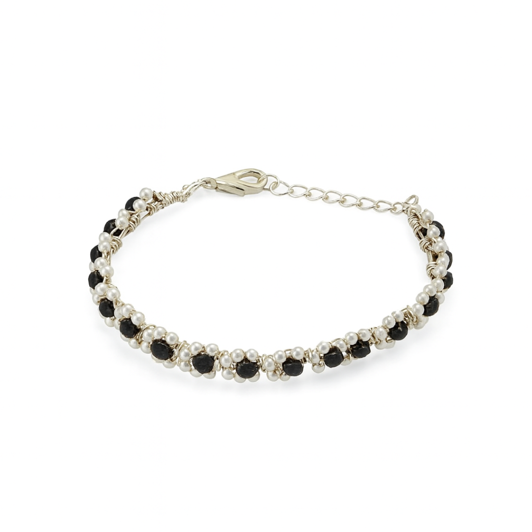 Silver Pearl Bracelet