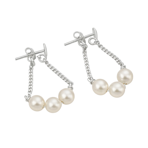 Silver Pearl Earrings