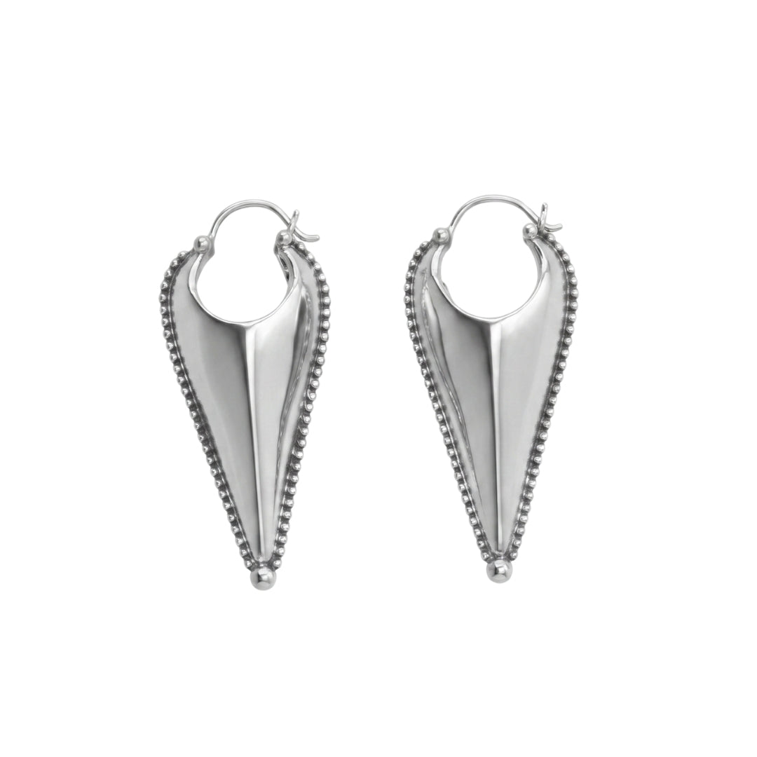 Silver Cone Hoops