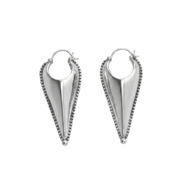 Silver Cone Hoops