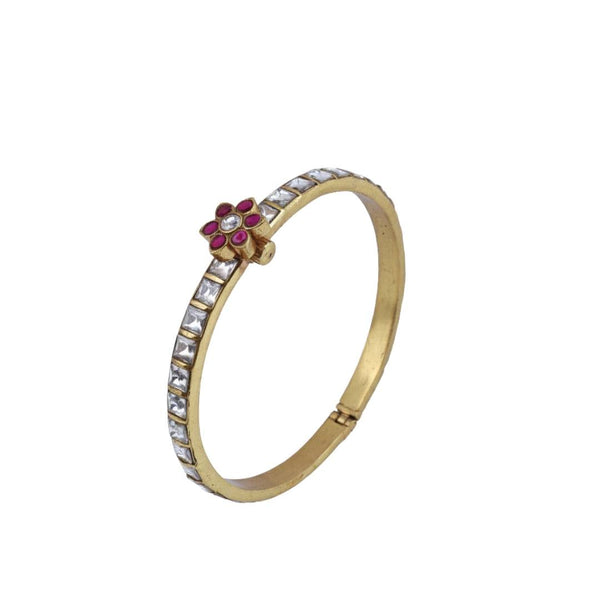 22K Gold Plated Fashion Bangle (Single) front view featuring an elegant design and premium 22K gold-plated finish
