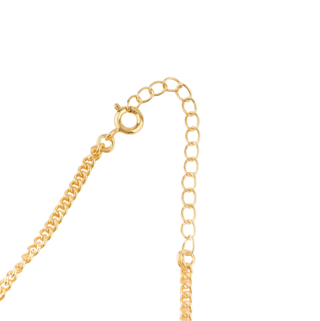 Aadyaa Luxe necklace (with green onyx and pearl bunches)