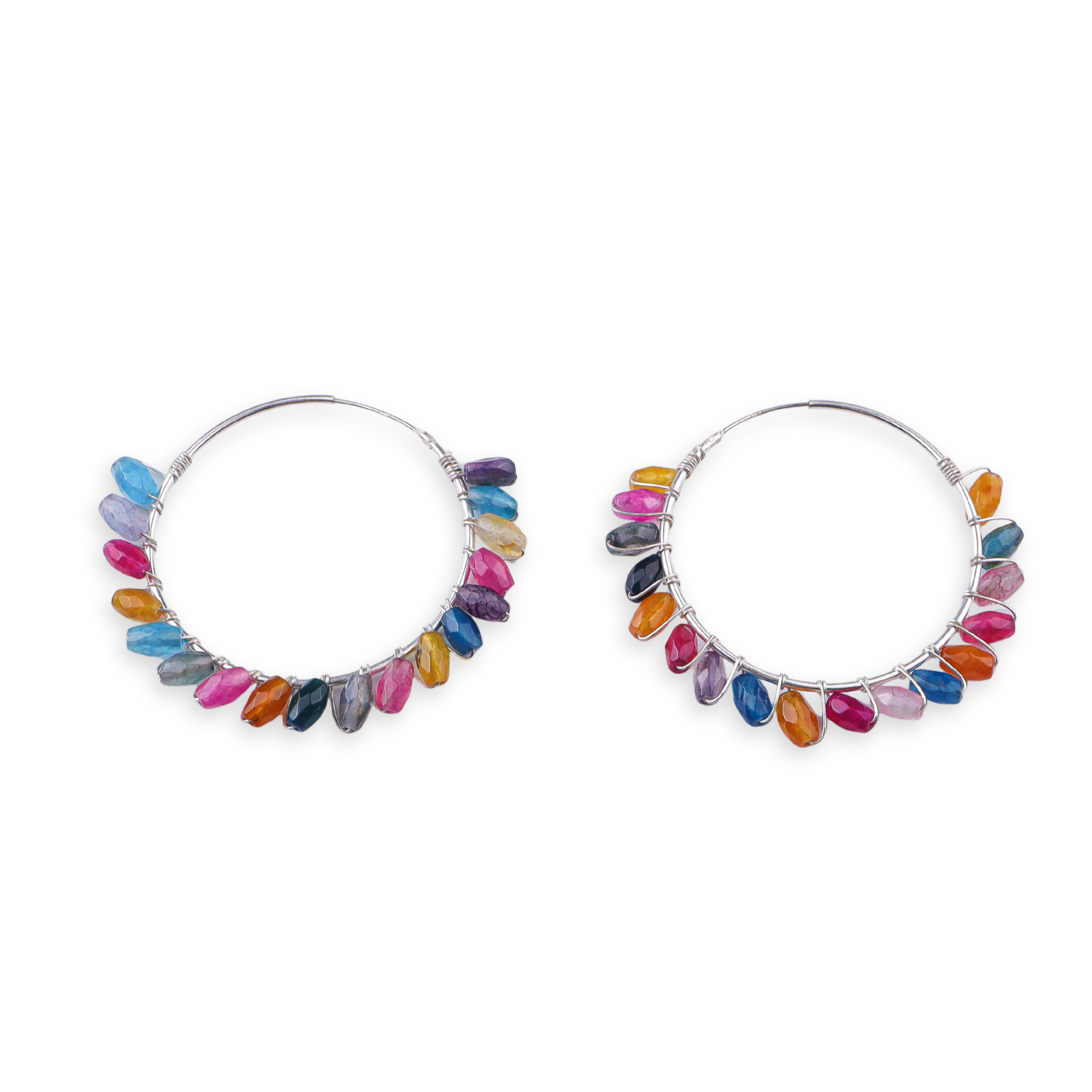 Multicolour Agate Wrap Hoops (Project Handmade)