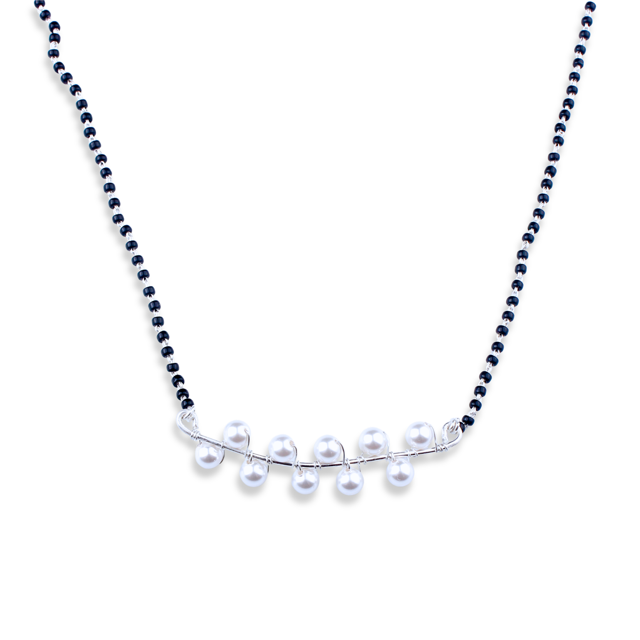 Silver Pearl Mangalsutra