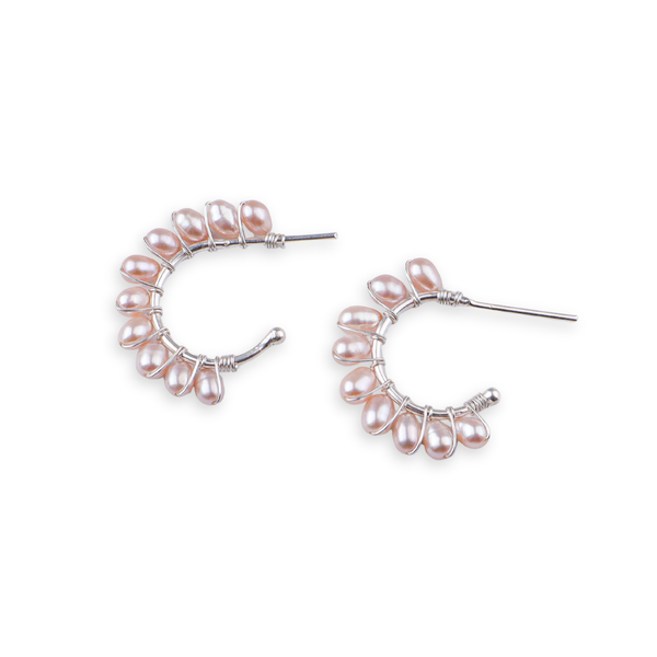 Rice Pearl Wrap Hoops (Project Handmade)