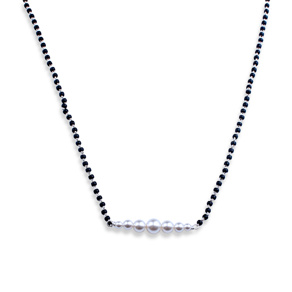 Minimal Pearl Mangalsutra | 92.5 Sterling Silver