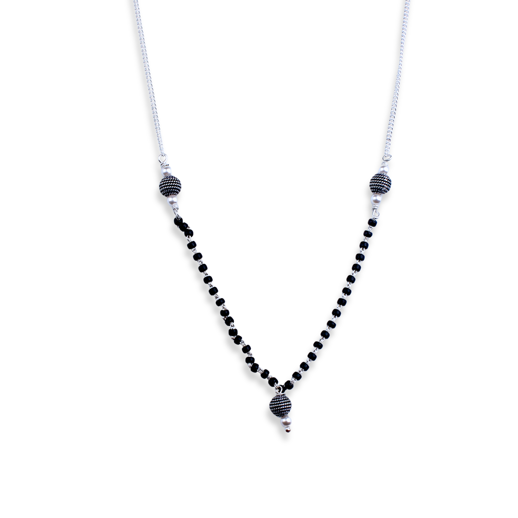 Handmade Silver Bead Mangalsutra