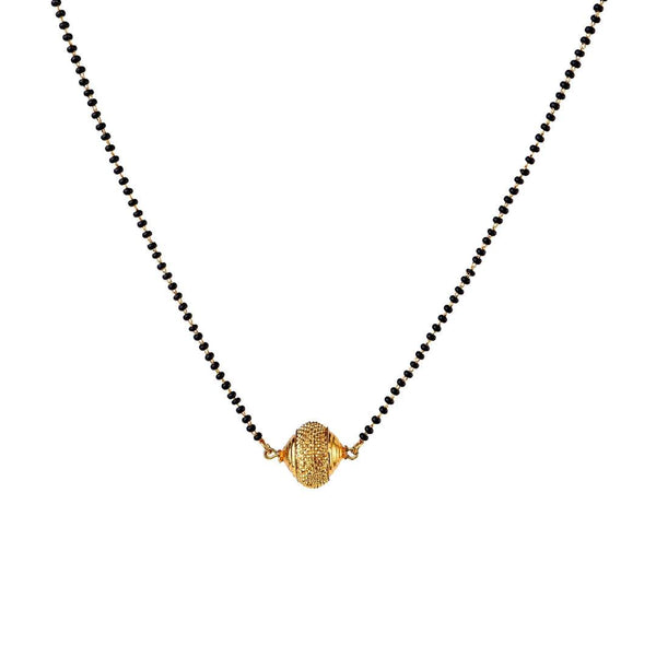 22K gold-plated fashion mangalsutra front view featuring an elegant traditional design and premium 22K gold-plated finish