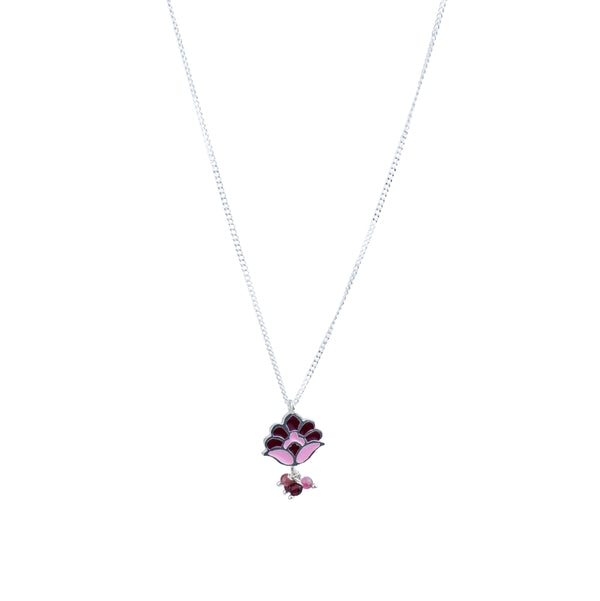 Enamel Flower Necklace