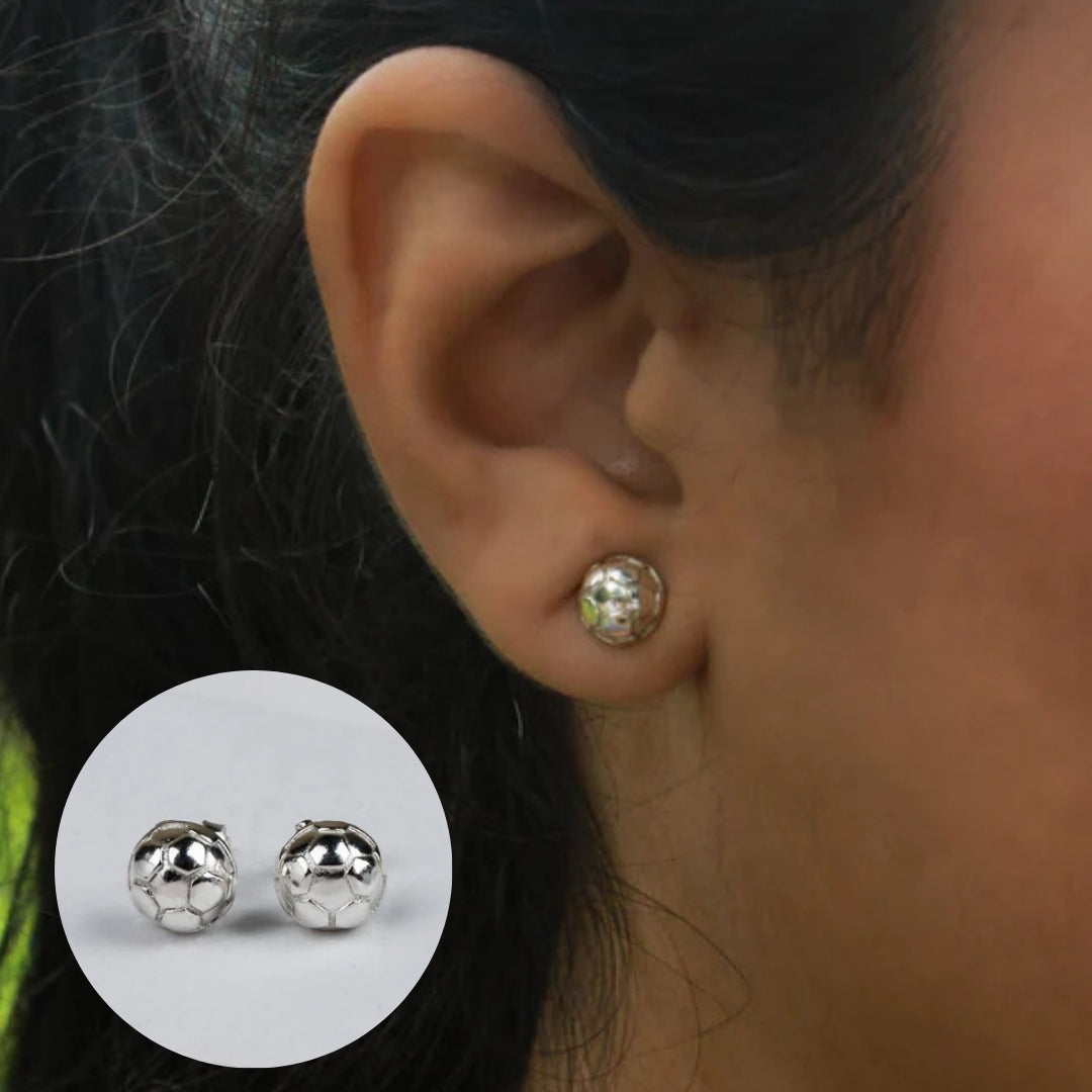 Silver Football Stud | 92.5 Silver