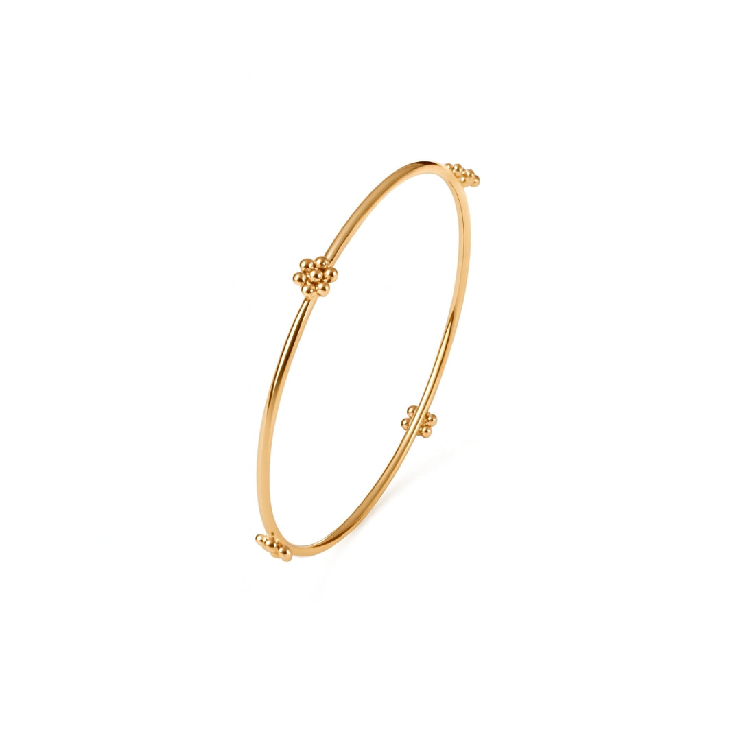 Silver Small Kudi Bangle | 92.5 Silver | 22K Gold Plated