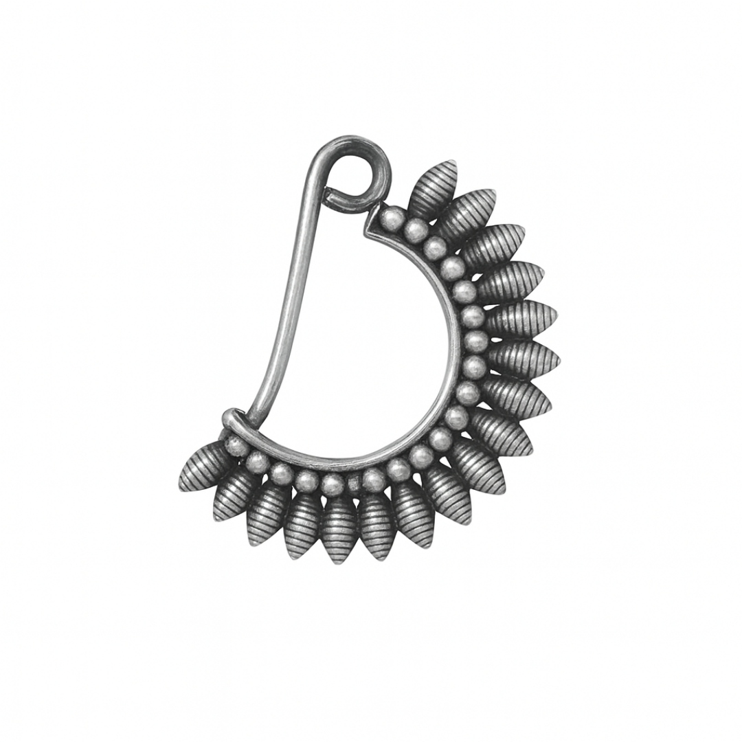 Filigree petal nath (Left, Clip on)