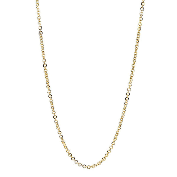 22K gold-plated fashion chain front view featuring an elegant chain design and premium 22K gold-plated finish
