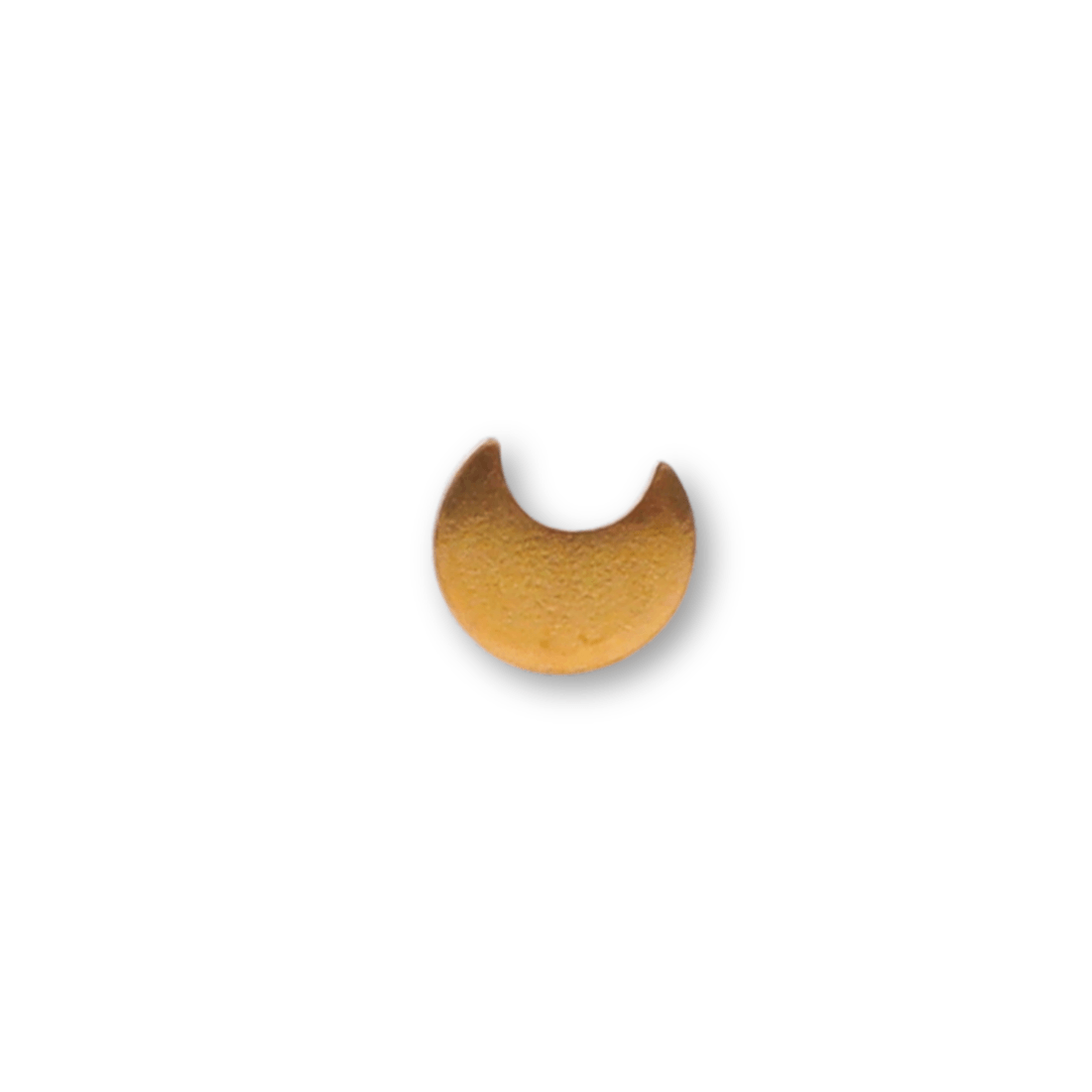 Gold-plated silver crescent moon nose pin
