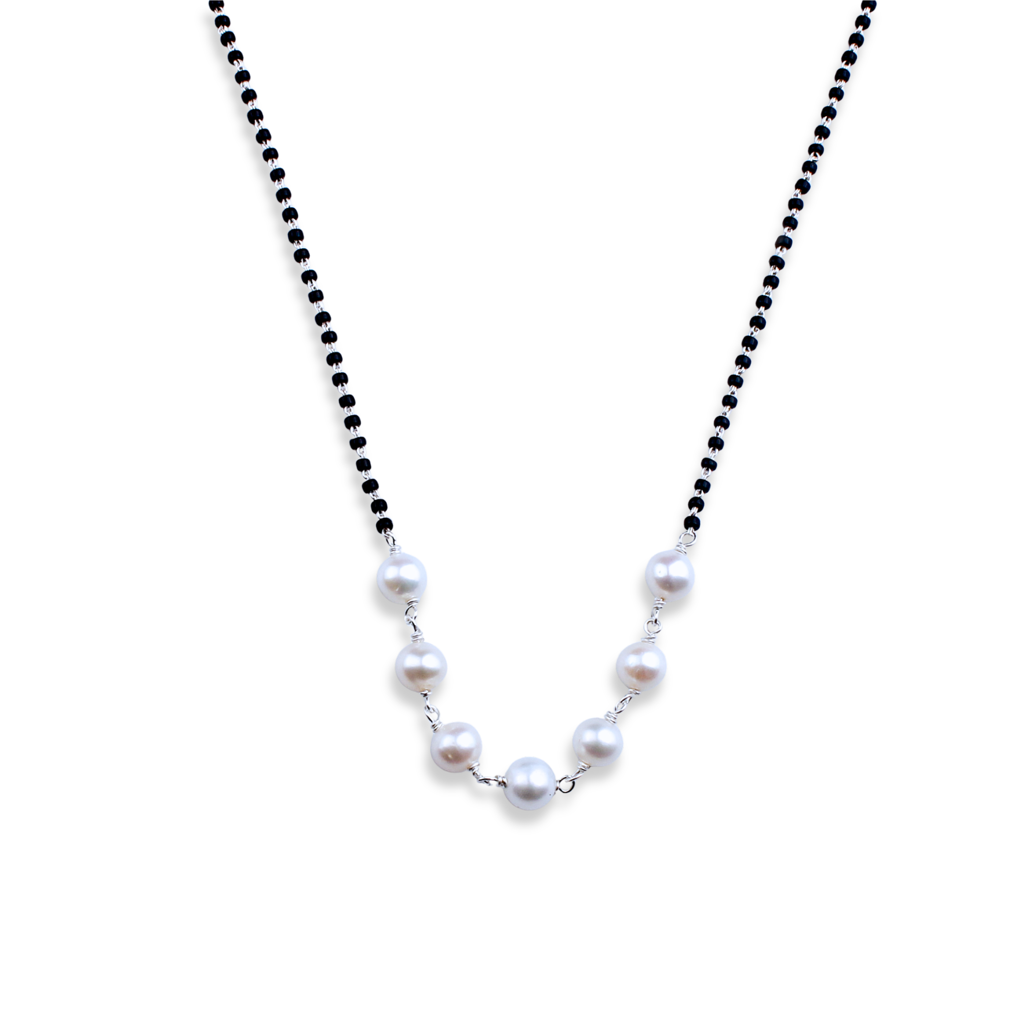 Handmade Silver Mangalsutra : Pearl Ganthan