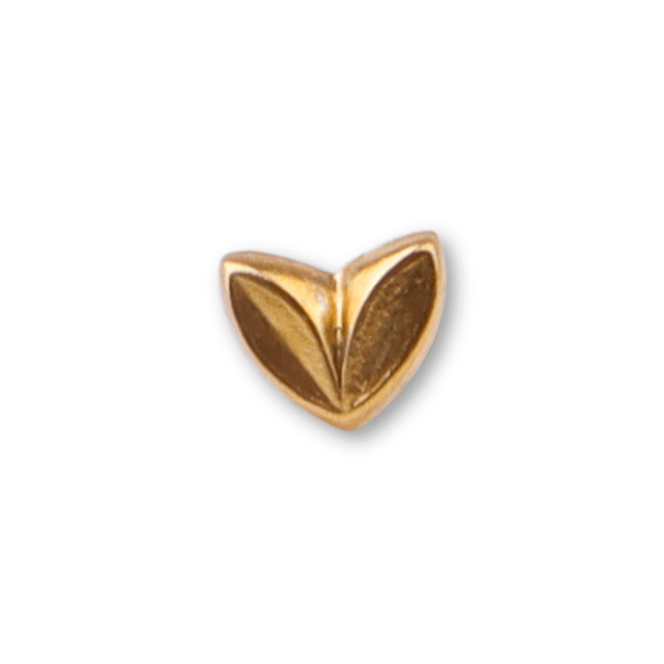 Gold-plated tiny heart nose pin