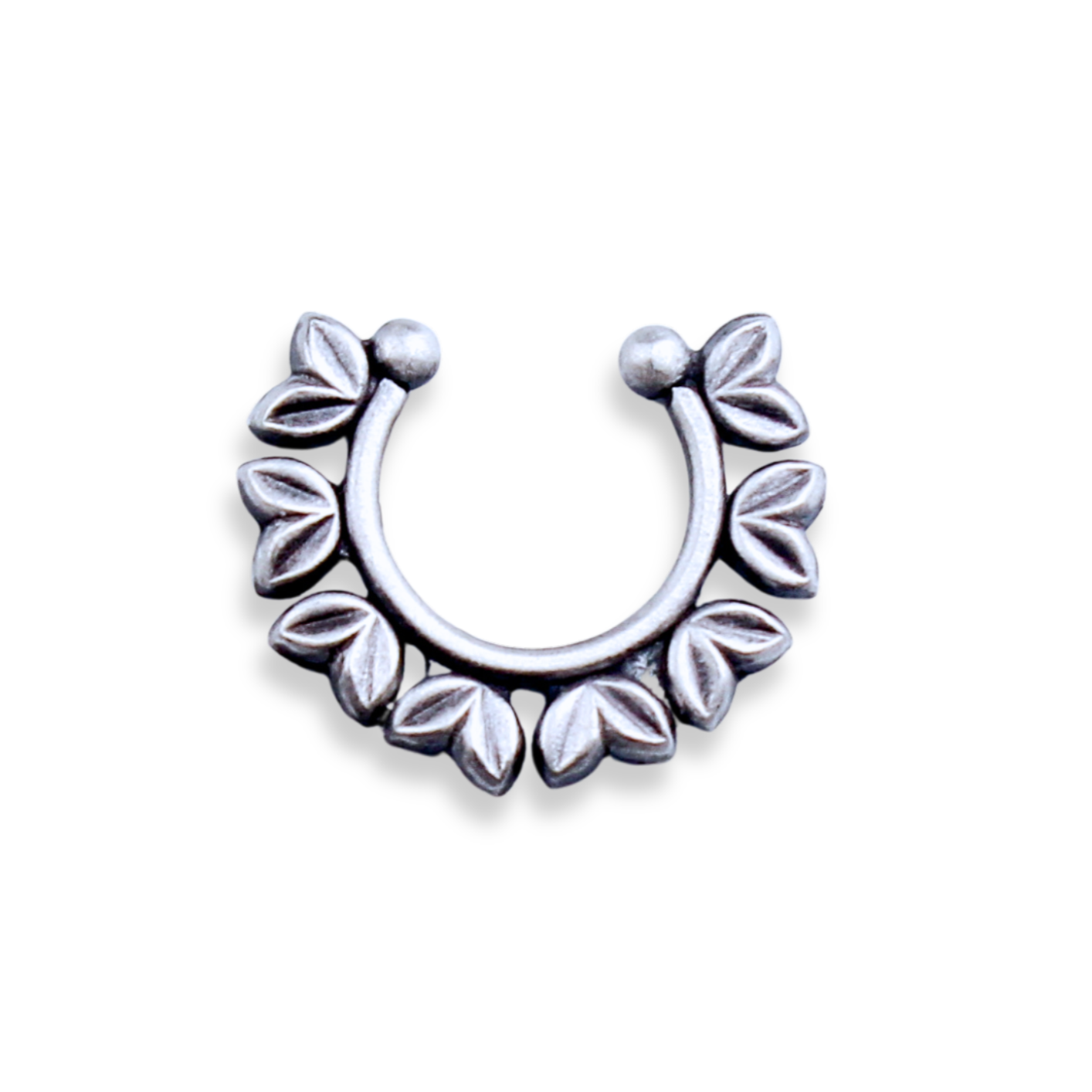 Leaves Septum Nose Ring | 92.5 Sterling Silver