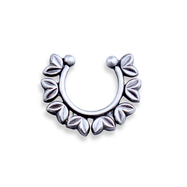 Leaves Septum Nose Ring | 92.5 Sterling Silver